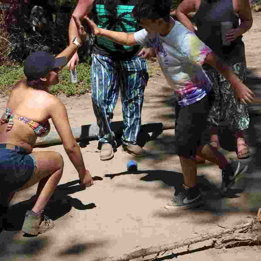 Campers playing Bocce Ball